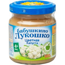 Пюре Бабушкино лукошко из цветной капусты с 4 месяцев, 100г в магазинах Перекресток