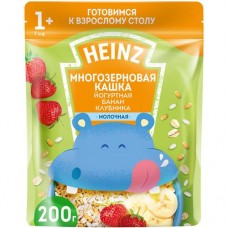 Каша Heinz фруктово-йогуртовая банан-клубника, 200г в магазинах Перекресток