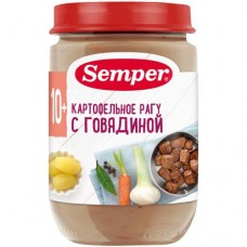 Пюре Semper Картофельное рагу с говядиной с 10 месяцев, 190г в магазинах Перекресток