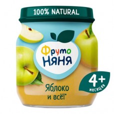 Пюре ФрутоНяня яблочное с 4 месяцев, 100г в магазинах Перекресток