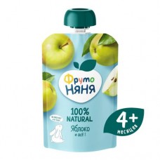 Пюре ФрутоНяня яблочное с 4 месяцев, 90г в магазинах Перекресток