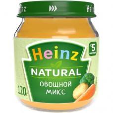 Пюре Heinz Овощной микс с 5 месяцев, 120г в магазинах Перекресток
