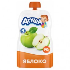 Пюре фруктовое Агуша Яблоко с 4 месяцев, 90г в магазинах Перекресток