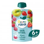 Десерт ФрутоНяня яблоко-клубника-малина с 6 месяцев, 90г Десерт ФрутоНяня яблоко-клубника-малина с 6 месяцев, 90г