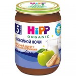 Десерт молочный HiPP Спокойной ночи с печеньем и яблоками с 5 месяцев, 190г