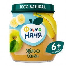 Пюре ФрутоНяня яблоко-банан с 6 месяцев, 100г в магазинах Перекресток