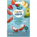 Фруктовые кусочки ФрутоНяня яблоко-клубника-банан, 15г