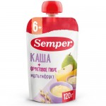 Пюре Semper Мультифрукт с кашей с 6 месяцев, 120г