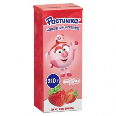 Коктейль молочный Растишка для детей клубника 2%, 210г в магазинах Перекресток