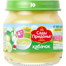 Пюре Сады Придонья кабачковое с 4 месяцев, 80г в магазинах Перекресток