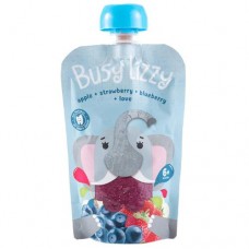 Пюре Busy Lizzy яблоко-клубника-черника с 6 месяцев, 100г в магазинах Перекресток