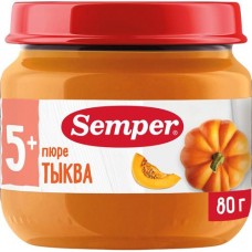 Пюре Semper тыква с 5 месяцев, 80г в магазинах Перекресток