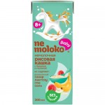 Каша Nemoloko безмолочная рисовая с бананом и малиной для детского питания, 200мл