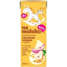 Каша овсяная Nemoloko с грушей безмолочная обогащённая для детей, 200мл в магазинах Перекресток