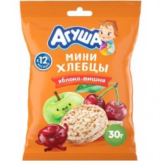 Хлебцы Агуша Яблоко-Вишня мультизлаковые мини, 30г в магазинах Перекресток