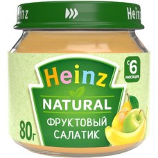 Пюре Heinz фруктовый салатик с 6 месяцев, 80г в магазинах Перекресток