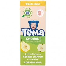 Биолакт Тёма Яблоко-груша с 8 месяцев 3%, 206г в магазинах Перекресток