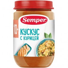 Пюре Semper кускус с курицей с 10 месяцев, 190г в магазинах Перекресток