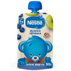 Пюре Nestle из яблок и черники с 5 месяцев, 90г в магазинах Перекресток