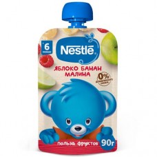 Пюре Nestle яблоко-банан-малина с 6 месяцев, 90г в магазинах Перекресток