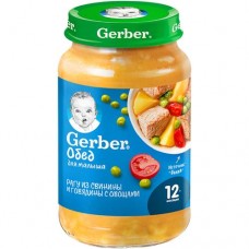 Рагу Gerber из свинины и говядины с овощами, 190г в магазинах Перекресток