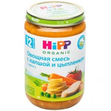 Смесь Hipp овощная с лапшой и цыпленком, 190г в магазинах Перекресток