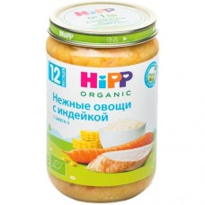 Овощи Hipp нежные с индейкой, 190г в магазинах Перекресток