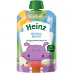 Пюре Heinz из яблок и манго с творогом с 6 месяцев, 90г