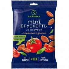 Мини Брускетты Racionika из отрубей томат и зелень, 100г в магазинах Перекресток