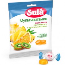 Карамель Sula мультивитамин без сахара, 60г в магазинах Перекресток