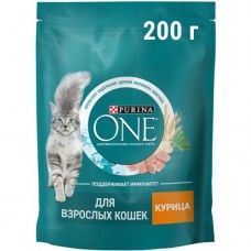 Сухой корм Purina One для взрослых кошек с курицей, 200г в магазинах Перекресток