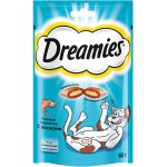 Лакомство Dreamies для кошек подушечки с лососем, 60г