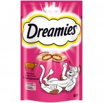 Лакомство Dreamies для кошек подушечки с говядиной, 60г