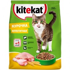 Сухой корм Kitekat полнорационный для взрослых кошек Курочка Аппетитная, 350г в магазинах Перекресток