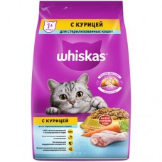 Сухой корм Whiskas для стерилизованных кошек с курицей и вкусными подушечками, 1.9кг в магазинах Перекресток