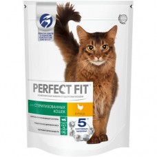 Сухой корм Perfect Fit полнорационный для стерилизованных кошек с курицей, 650г в магазинах Перекресток