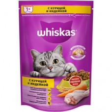 Сухой корм Whiskas для кошек Подушечки с паштетом Ассорти с курицей и индейкой, 350г в магазинах Перекресток