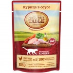 Влажный корм Nature`s Table для кошек Курица в соусе, 85г
