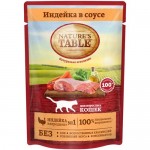 Влажный корм Nature`s Table для кошек Индейка в соусе, 85г
