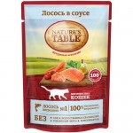 Влажный корм Nature`s Table для кошек Лосось в соусе, 85г