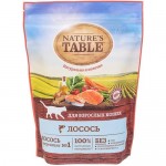Корм Natures Table Лосось для взрослых кошек, 650г