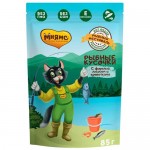 Корм Мнямс Рыбный фестиваль лосось-креветки-форель для кошек, 85г