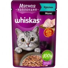 Влажный корм Whiskas Мясная коллекция для кошек с кроликом, 75г в магазинах Перекресток