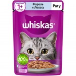 Влажный корм Whiskas для кошек рагу с форелью и лососем, 75г