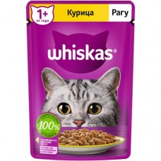 Влажный корм Whiskas для кошек рагу с курицей, 75г в магазинах Перекресток