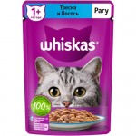 Влажный корм Whiskas для кошек рагу с треской и лососем, 75г