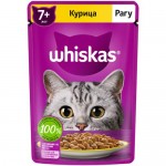 Влажный корм Whiskas для кошек старше 7 лет рагу с курицей, 75г