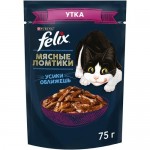 Влажный корм Felix для кошек с уткой, 75г