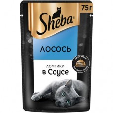 Влажный корм Sheba для кошек Ломтики в соусе с лососем, 75г в магазинах Перекресток