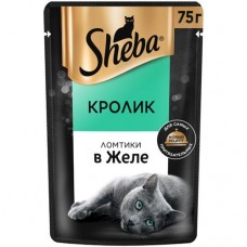 Влажный корм Sheba для кошек Ломтики в желе с кроликом, 75г в магазинах Перекресток